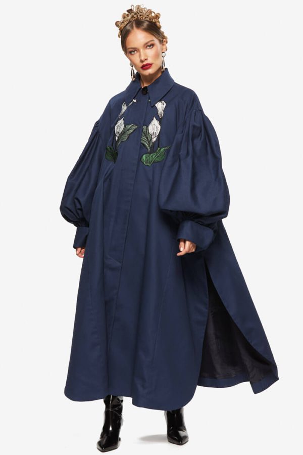 Oversized Cala Lily Trench