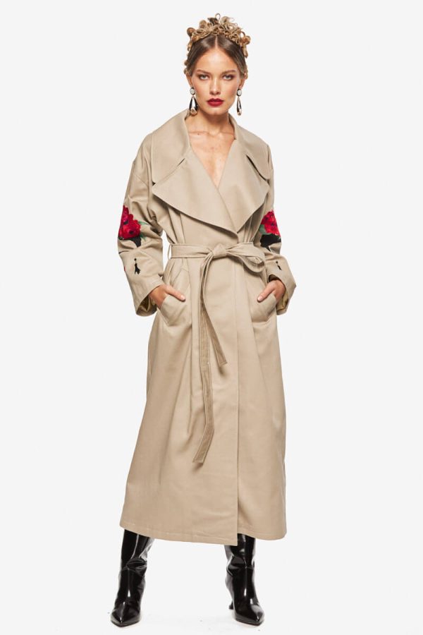 Frida Beige Trench Coat
