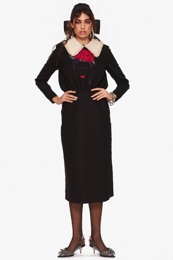 Rochie Neagra Midi "Frida"