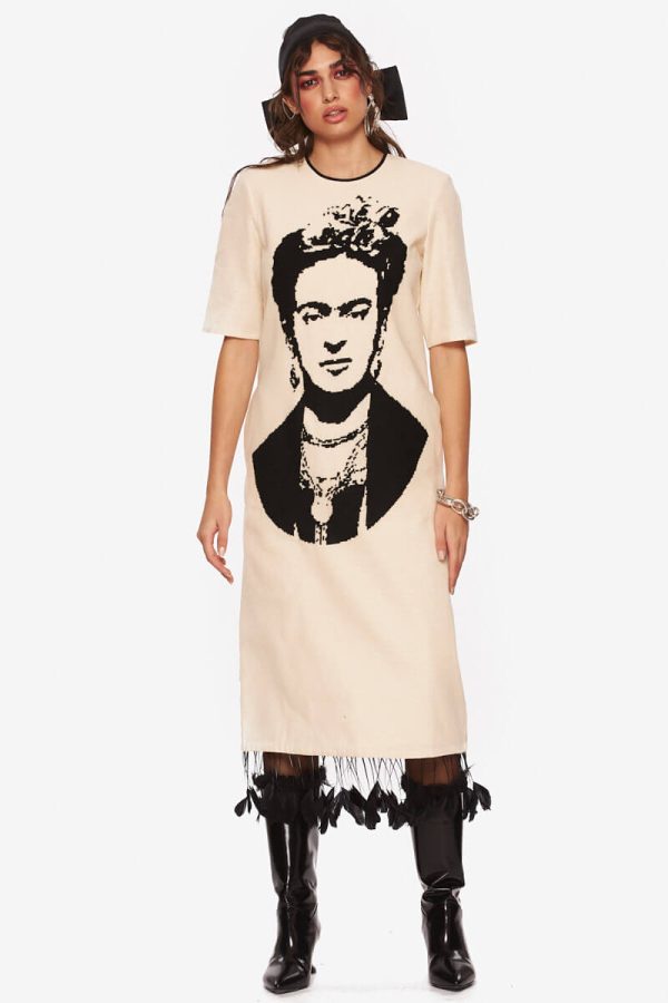 "Frida's Portrait" Off-White Dress