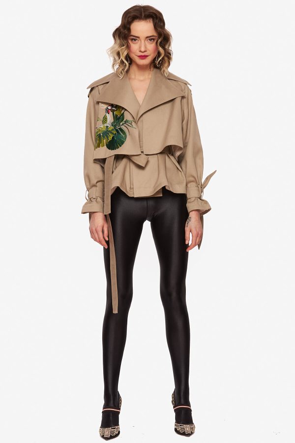 Beige "African Bird" Jacket