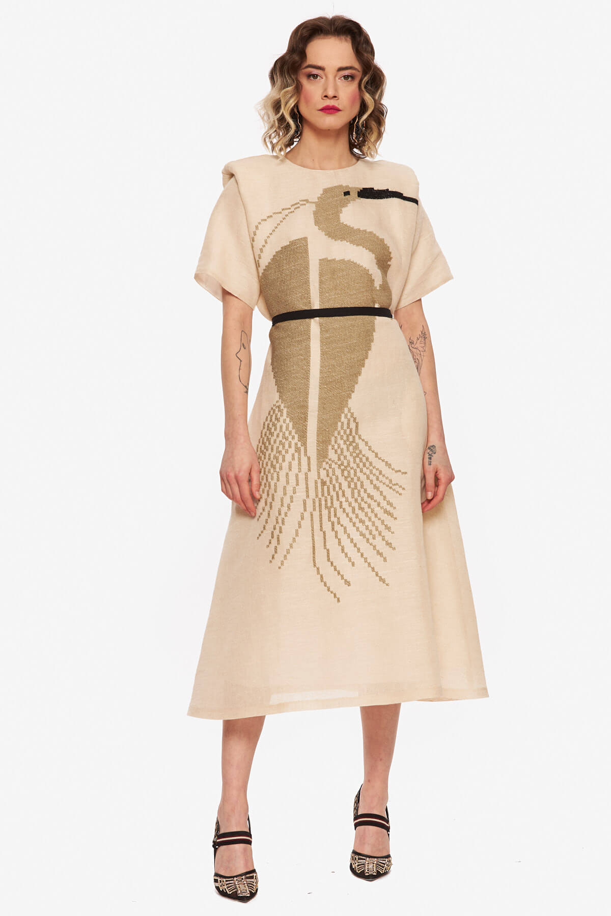 Beige "Egret" Dress
