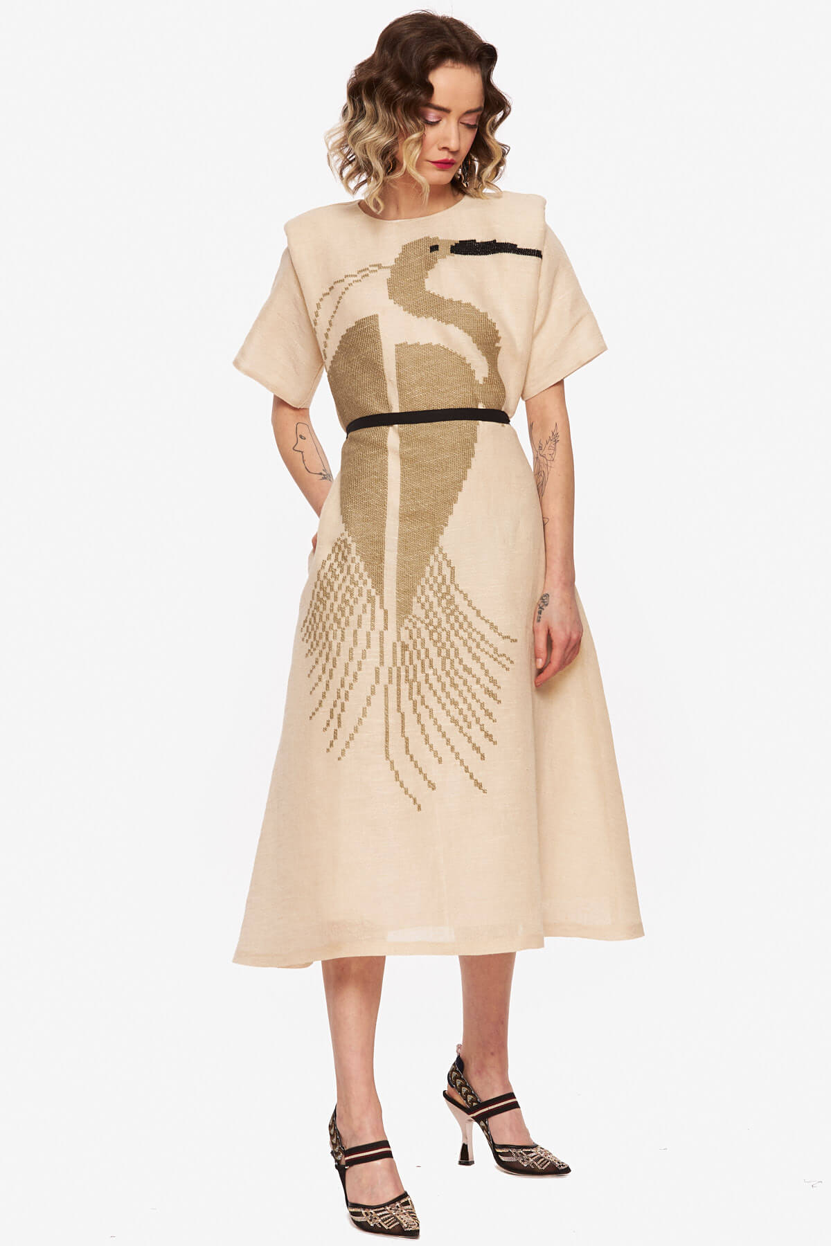 Beige "Egret" Dress - Image 4