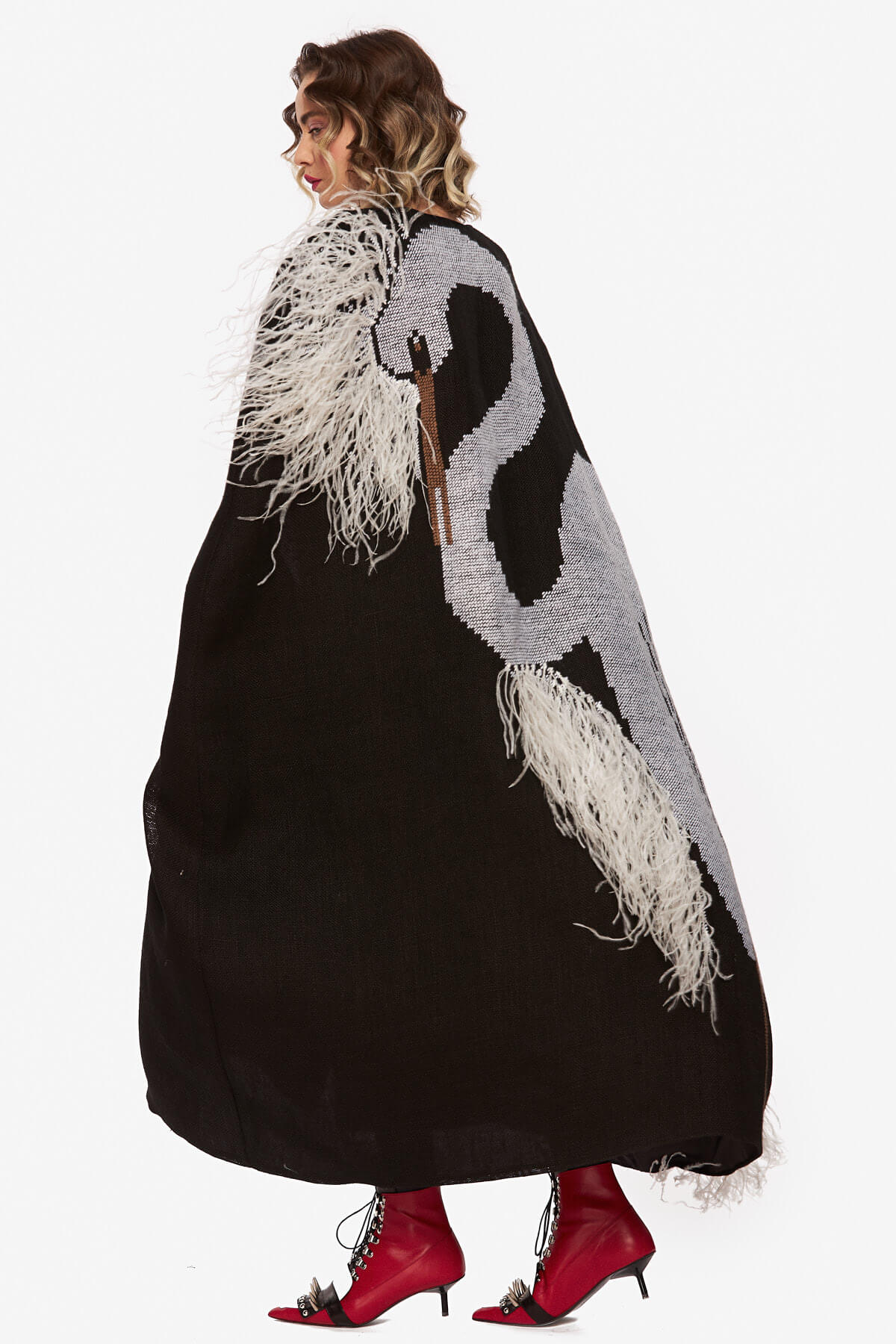 Black Bird Cape Jacket - Image 8