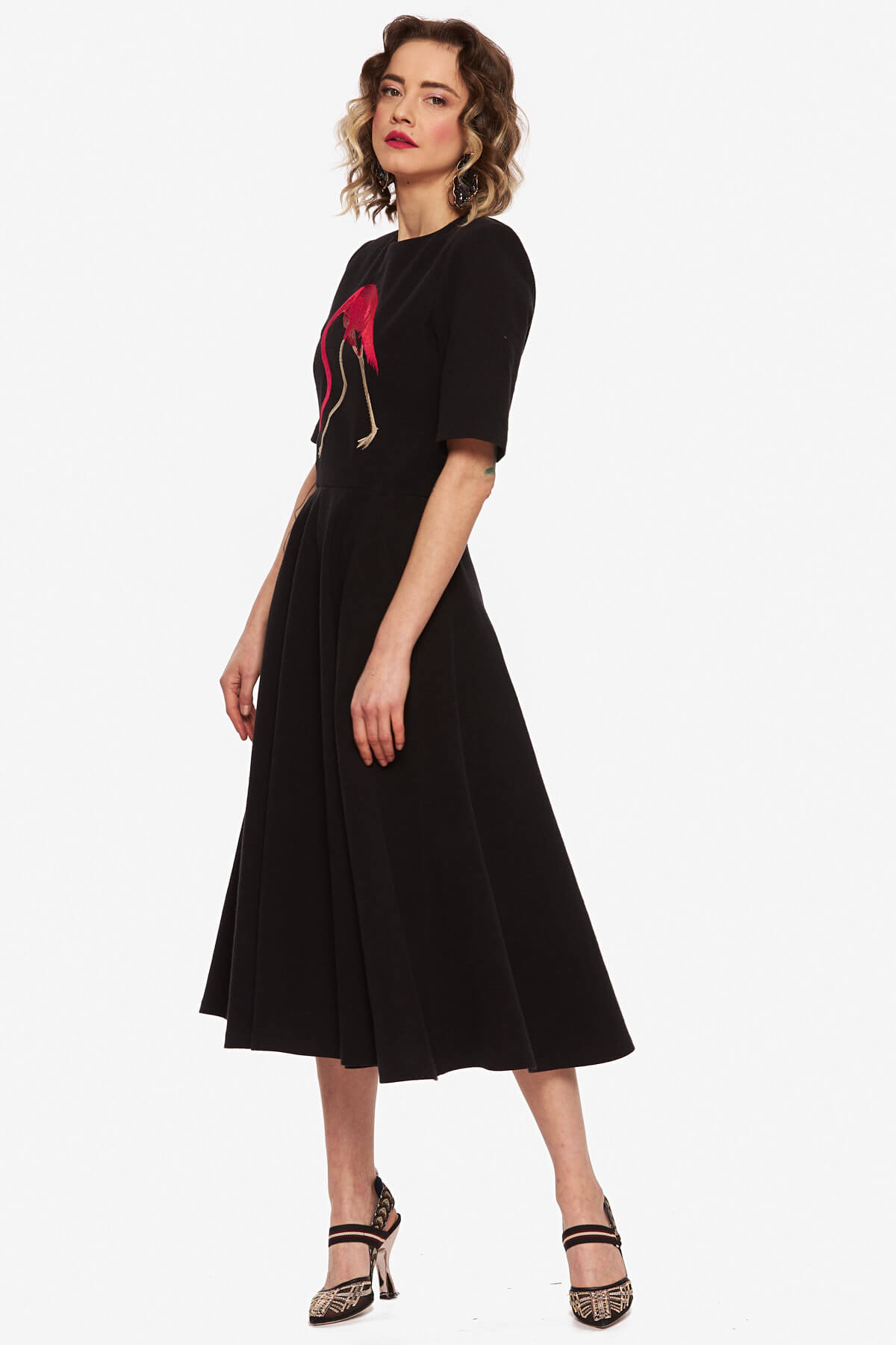 Rochie Midi "Flamingo" - imagine 2