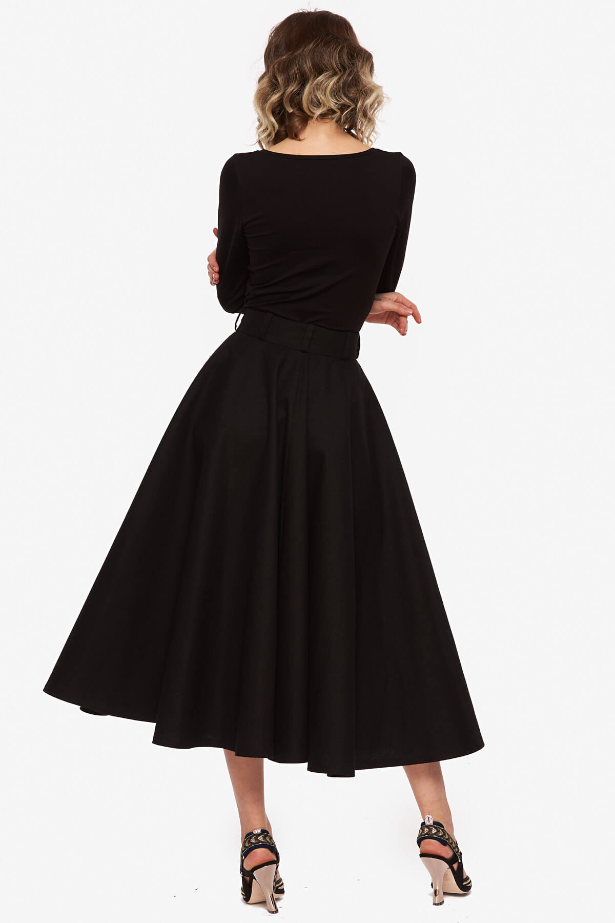 Fusta Neagra Ampla “Funda” - imagine 8