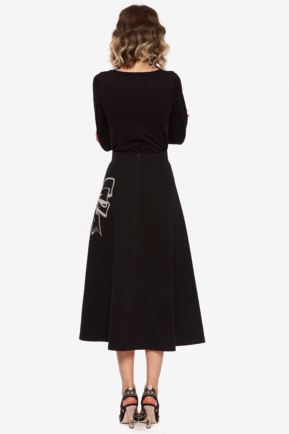 Fusta Neagra A-line “Funda” - imagine 6