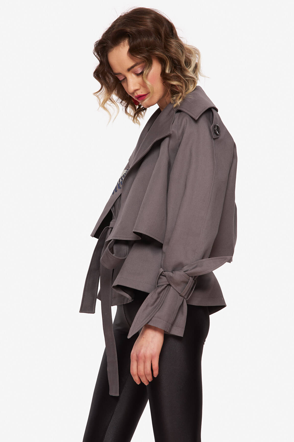 Gray "Crowned Crane" Jacket - Image 2