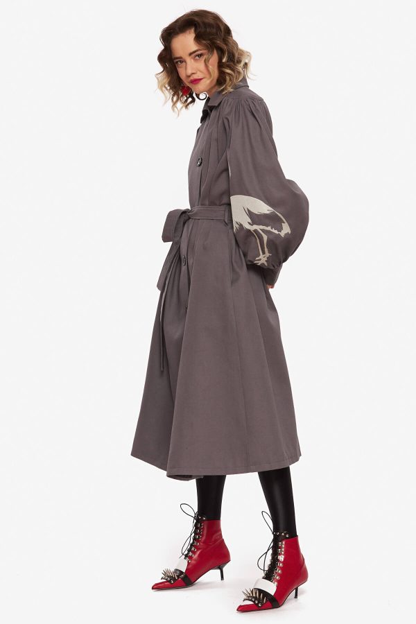 Palton Gri “Cocor Incoronat”