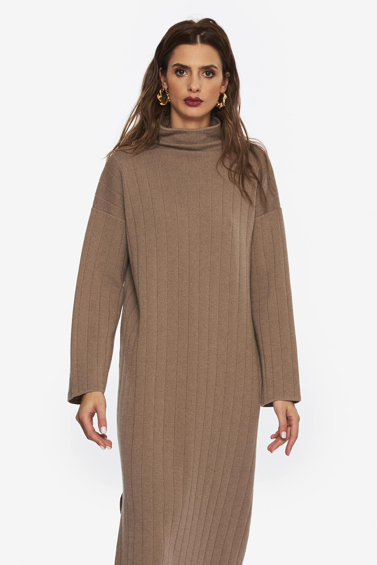 Beige Knitted Dress