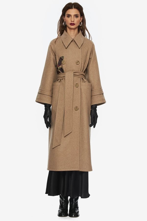Belted Beige Coat