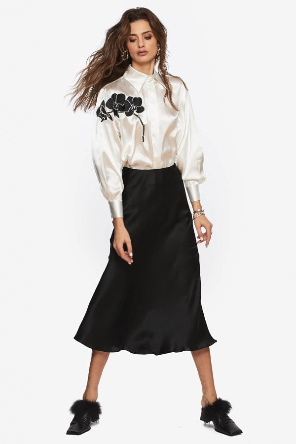 Black Silk Skirt