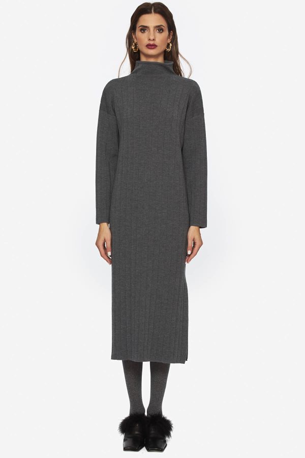 Grey Knitted Dress