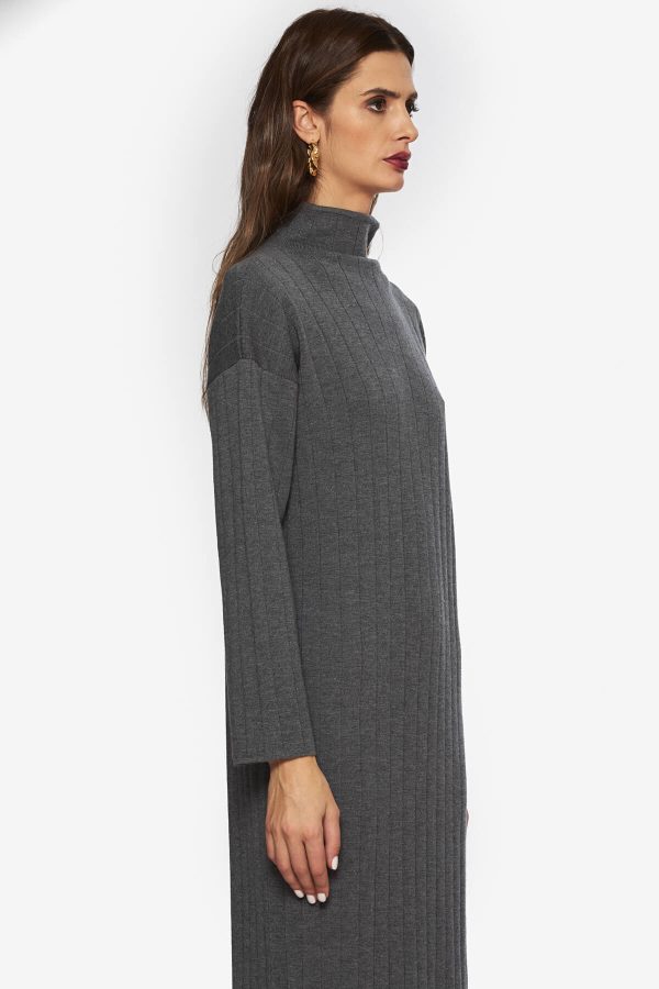 Grey Knitted Dress