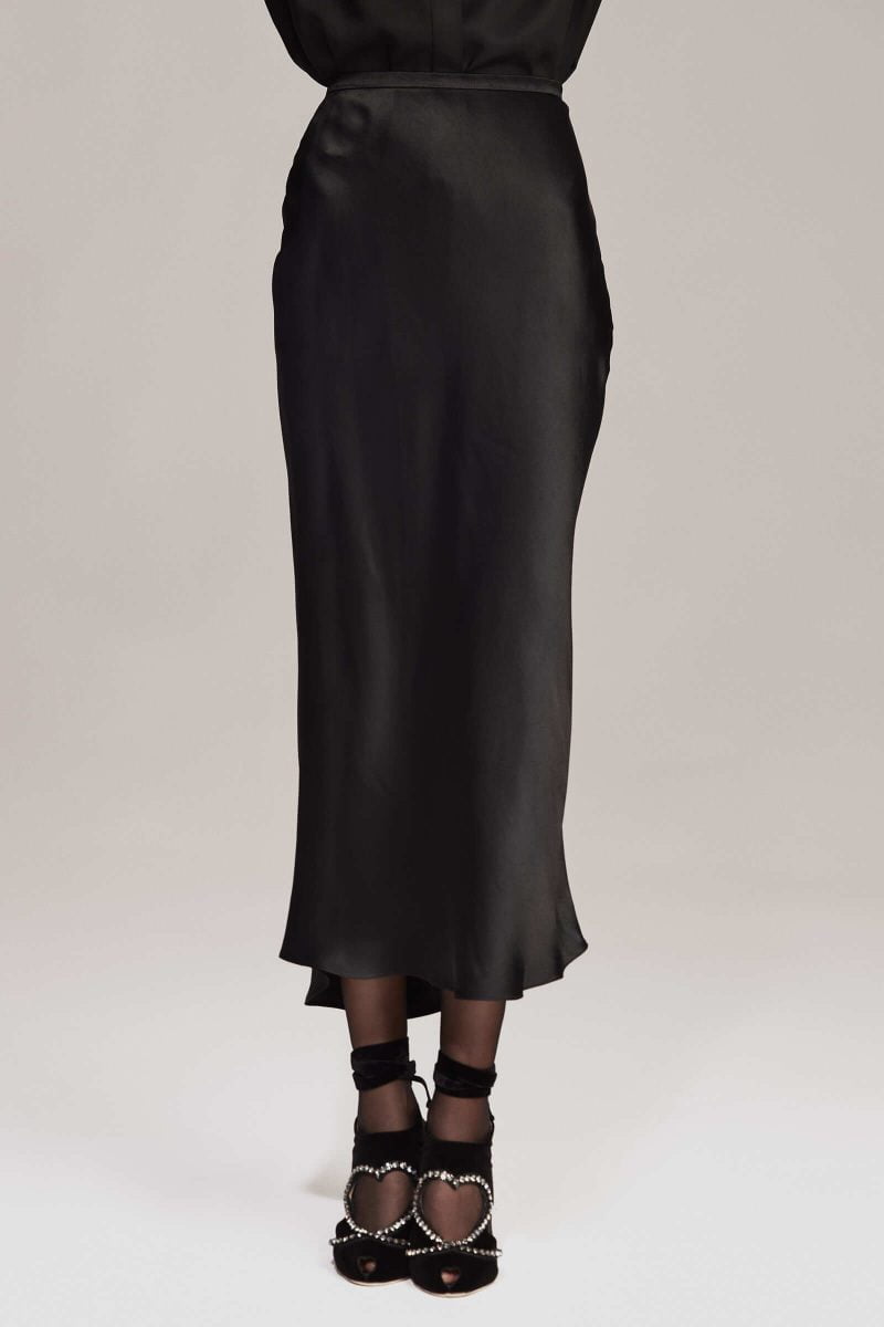 Black Viscose Skirt
