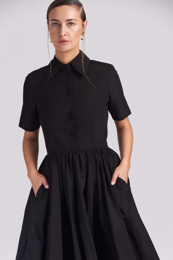Black Maxi Shirt Dress