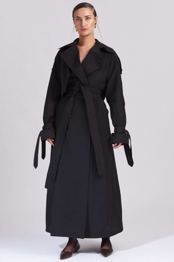 Black Oversize Trench Coat