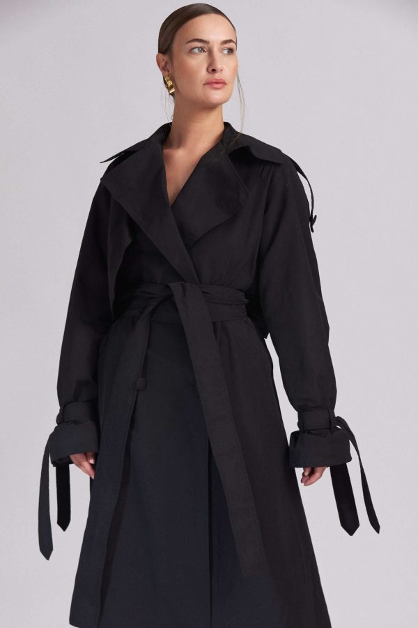 Black Oversize Trench Coat