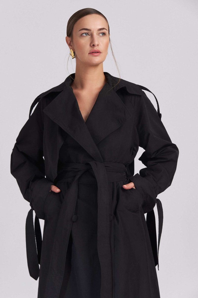 Black Oversize Trench Coat - BOL