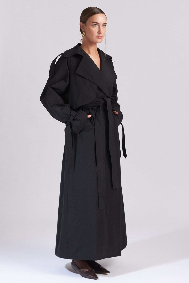 Black Oversize Trench Coat