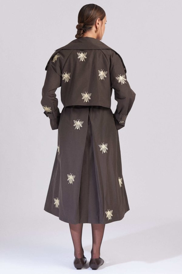 Trench Coat with Bees